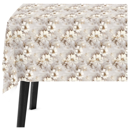 Obrus na Stół Dekoracyjny Obrus Welur Beż