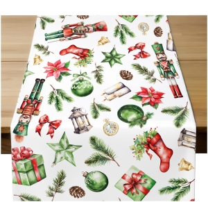 Bieżnik Świąteczny 40x200 Bieżnik na Stół Bożonarodzeniowy 10014