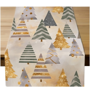 Bieżnik Świąteczny 40x100 Bieżnik na Stół Bożonarodzeniowy Choinki 10006