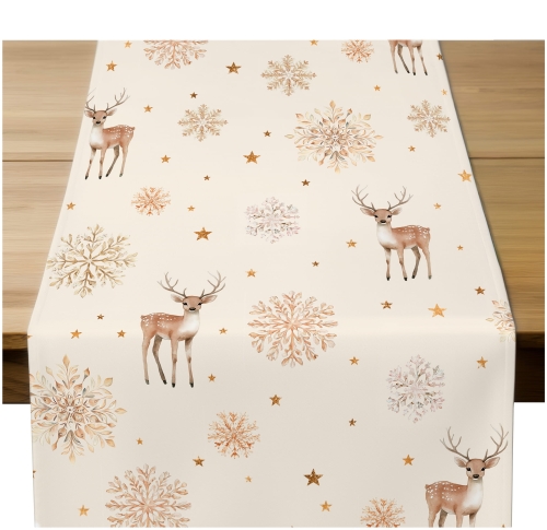 Beżowy Bieżnik Świąteczny