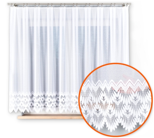 Firanka Gotowa do Salonu Pokoju Kuchni 300x160 Delikatna Firana Biała Felicja