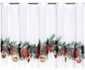 Zazdrostka Świąteczna 150x70 Krótka Gotowa Firanka do Kuchni Girlanda