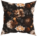 Poszewka Dekoracyjna 40x40 Poszewki na Poduszki Kwiaty Brąz