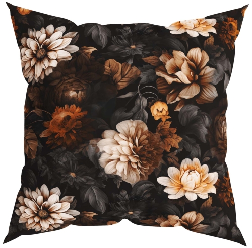 Poszewka Dekoracyjna 40x40 Poszewki na Poduszki Kwiaty Brąz