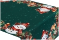 Bieżnik Świąteczny Zielony 60x120 Bieżniki na Stół Świąteczne Bałwanek