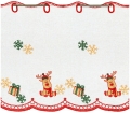 Zazdrostka Świąteczna Haftowana 110x50 Krótka Firanka Zazdrostki do Kuchni Reniferki
