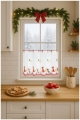 Zazdrostka Świąteczna Haftowana 110x50 Krótka Firanka Zazdrostki do Kuchni Reniferki