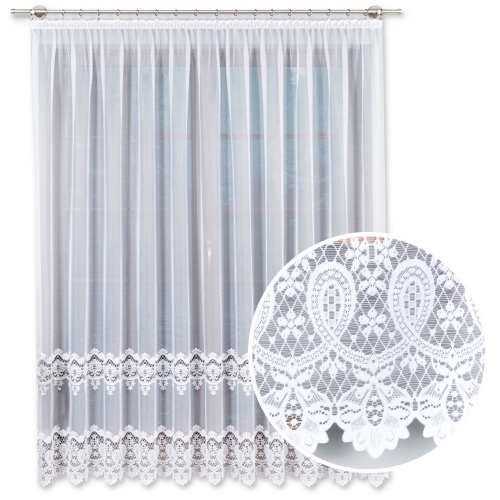 Firana Żakardowa Długa Szyta na Wymiar