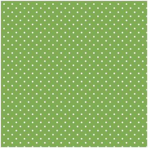 Serwetki Papierowe Kolorowe Zielone w Białe Kropki 20szt. 33x33cm