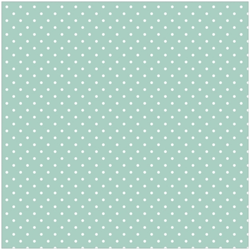 Serwetki Papierowe Kolorowe Miętowe Szałwiowe w Białe Kropki 20szt. 33x33cm