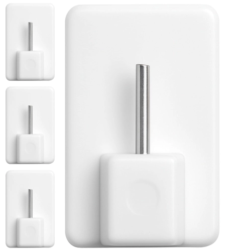 Zestaw 6x Haczyk z Klejem do Montażu Karniszy do Zazdrosek Zazdrostek Biały 10930