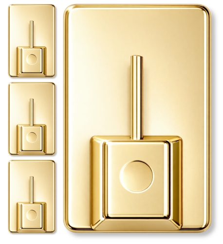 4x Haczyk z Klejem do Montażu Mini Karniszy do Zazdrostek Mosiądz/Złoty