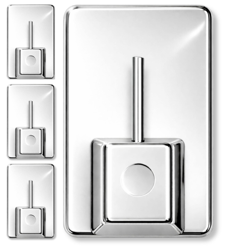 4x Haczyk z Klejem do Montażu Mini Karniszy do Zazdrostek Chrom/Srebrny