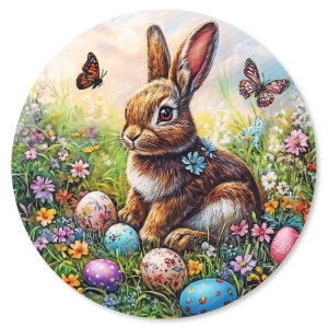 SERWETKA WIELKANOCNA 30cm Serwetki Świąteczne Łąka Kwiaty Zając