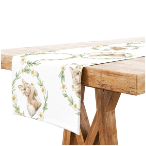 Bieżnik Wielkanocny 40x160 Bieżnik Świąteczny na Stół Króliczki 11011