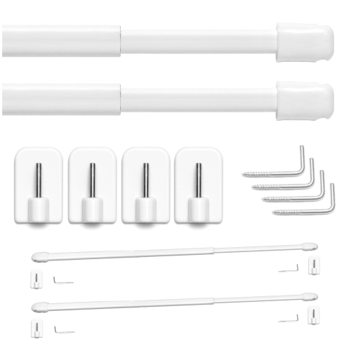 Komplet 2x Karnisz Zazdrostki Patyczki 80cm 7579
