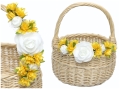 Ozdoba na Koszyk Wielkanocny Kwiaty na Koszyczek Żółte