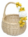 Ozdoba na Koszyk Wielkanocny Kwiaty na Koszyczek Żółte