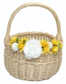 Ozdoba na Koszyk Wielkanocny Kwiaty na Koszyczek Żółte