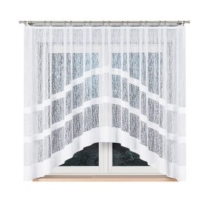 Firana Gotowa Krótka Łuk 310x160 Firanki Gotowe do Kuchni Pasy Wiktoria