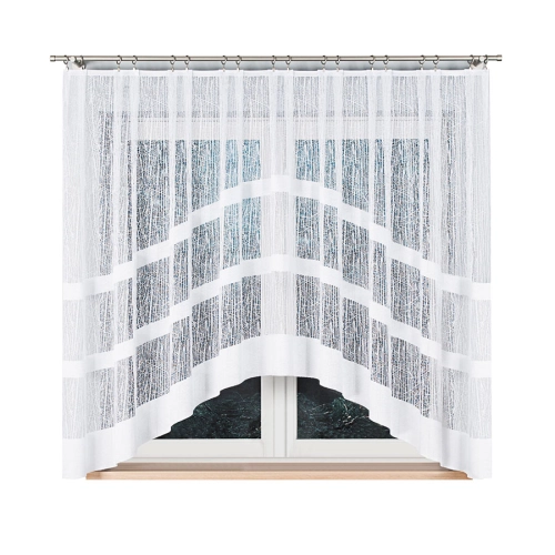 Firana Gotowa Krótka Łuk 310x160 Firanki Gotowe do Kuchni Pasy Wiktoria