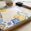 Serwetki Papierowe Soczyste Cytryny i Płytki Azulejo Śródziemnomorskie 20szt. 3w 33x33cm