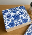 Serwetki Papierowe Niebieskie Róże Porcelana Delft Klasyczne 20szt. 3w 33x33cm do decoupage