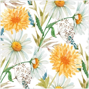 Serwetki Papierowe Polne Kwiaty i Nagietki Decoupage 20szt. 3w 33x33cm