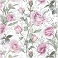 Serwetki Papierowe Róże Pudrowa Kompozycja Decoupage 20szt. 3w 33x33cm