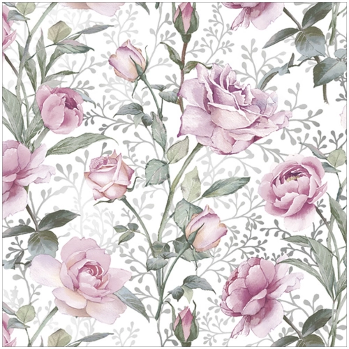 Serwetki Papierowe Róże Pudrowa Kompozycja Decoupage 20szt. 3w 33x33cm