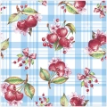 Serwetki Papierowe Wisienki na Niebieskiej Kratce Decoupage 20szt. 3w 33x33cm
