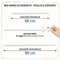 Patyczki do Zazdrostek Regulowane 60-90cm Mini Karnisze Białe Zestaw 2szt. Bezinwazyjne z haczykami do montażu