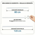 Patyczki do Zazdrostek Regulowane 80-120cm Mini Karnisze Białe Zestaw 2szt. Bezinwazyjne z haczykami do montażu