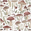 Serwetki Papierowe Grzyby Muchomory Las Jesień Decoupage 20szt. 3w 33x33cm