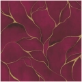 Serwetki Papierowe Burgund Bordo Złote Linie Marmur 33x33cm 3w 20szt. Decoupage