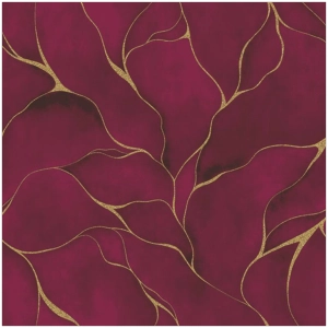 Serwetki Papierowe Burgund Bordo Złote Linie Marmur 33x33cm 3w 20szt. Decoupage