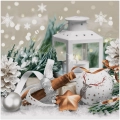Serwetki Papierowe Zimowy Lampion Renifer Cynamon 33x33cm 20szt. 3w Decoupage