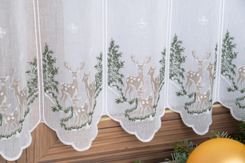 Zazdrostka Świąteczna Panelowa 60cm Reniferki Las Haftowana na Panele